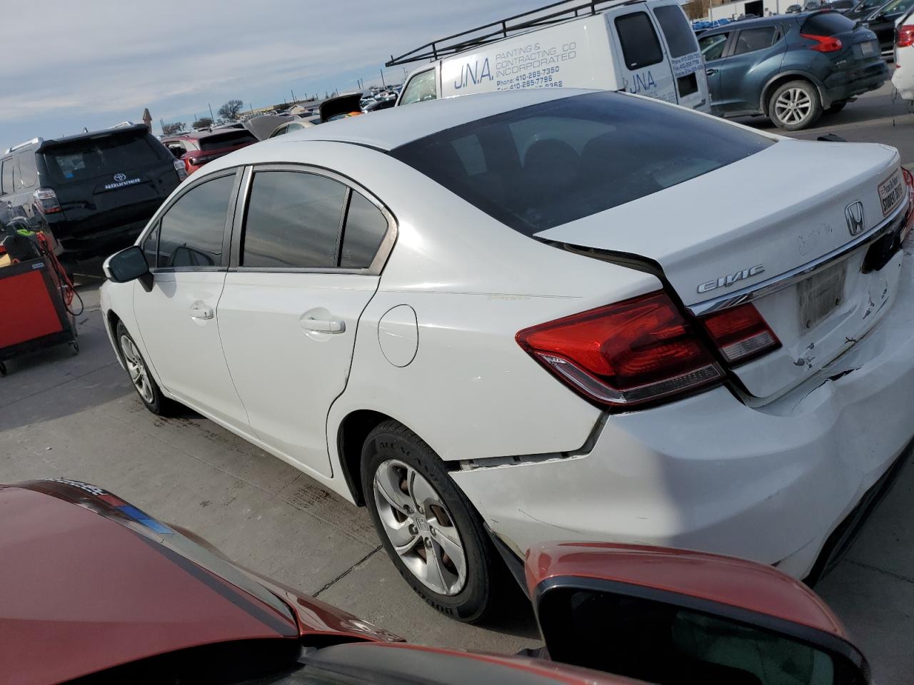 Image 2 of 2014 HONDA CIVIC LX 2014 with VIN 2HGFB2F59EH528529