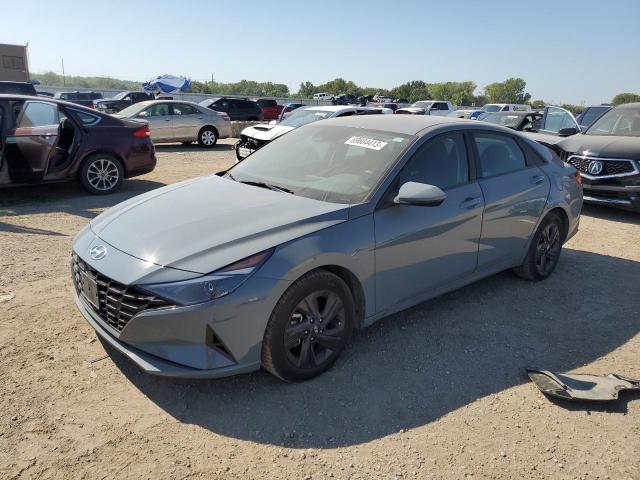 Image 1 of 2021 HYUNDAI ELANTRA BLUE 2021 with VIN KMHLM4AJ3MU012671