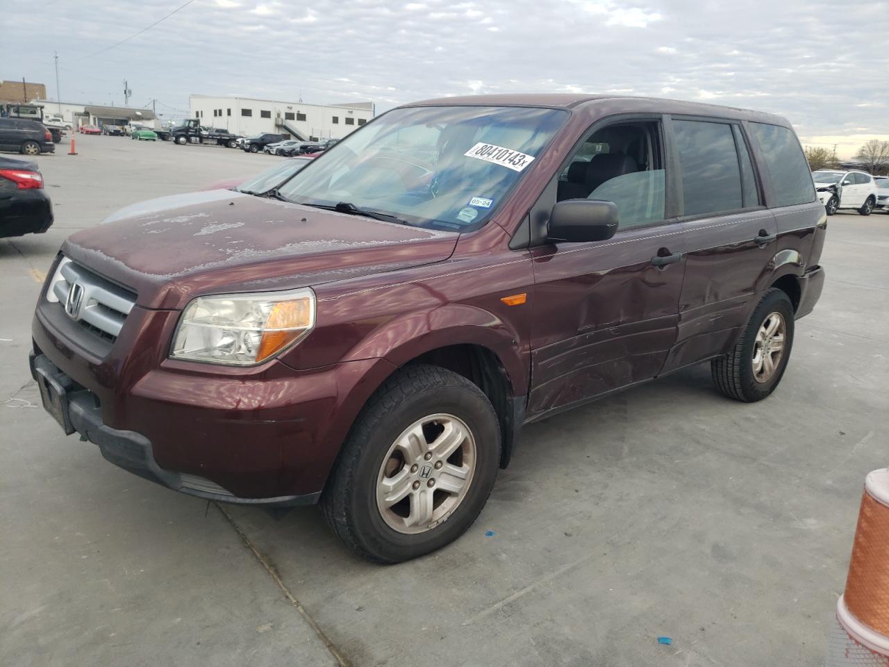 Image 1 of 2007 HONDA PILOT LX 2007 with VIN 5FNYF28107B025342