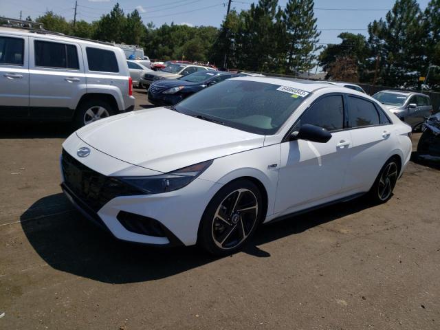 Image 1 of 2021 HYUNDAI ELANTRA N LINE 2021 with VIN KMHLR4AF9MU104641