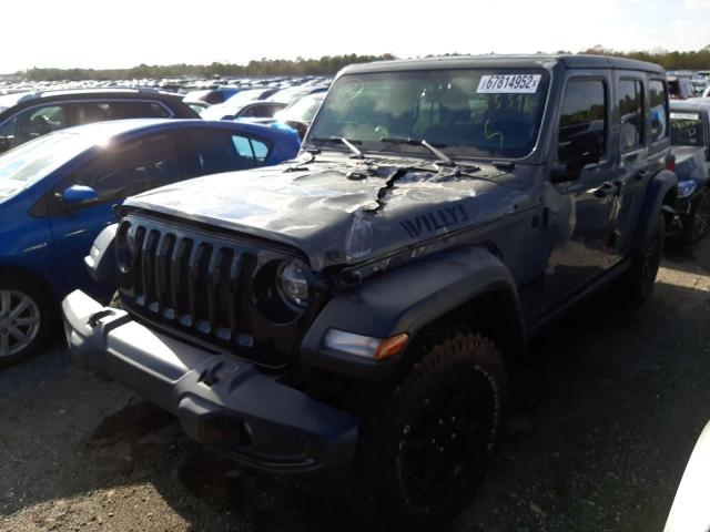 Image 1 of 2020 JEEP WRANGLER UNLIMITED SPORT 2020 with VIN 1C4HJXDG8LW315596