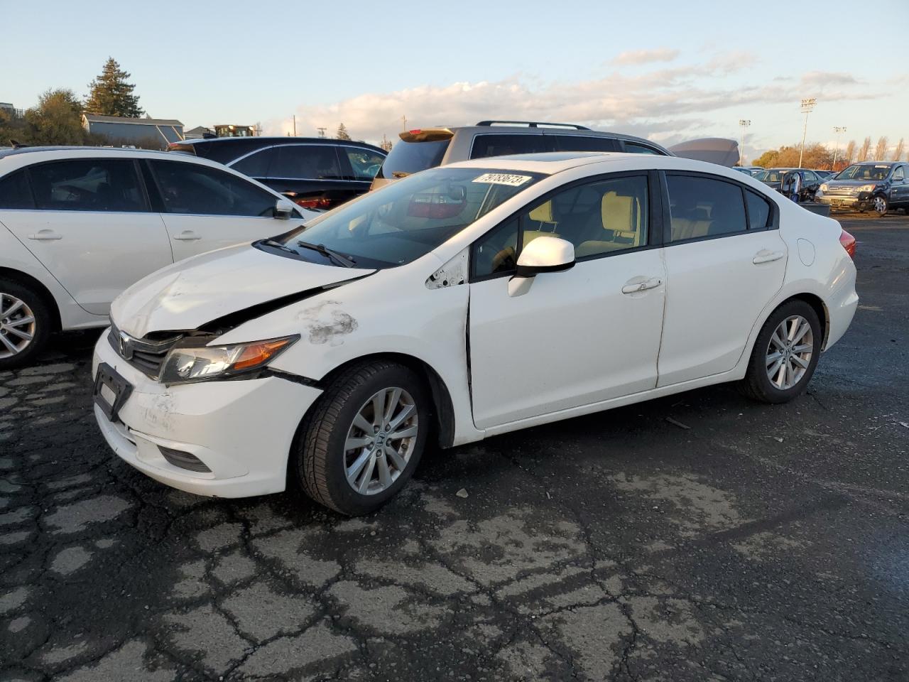 Image 1 of 2012 HONDA CIVIC EX 2012 with VIN JHMFB2F82CS003728