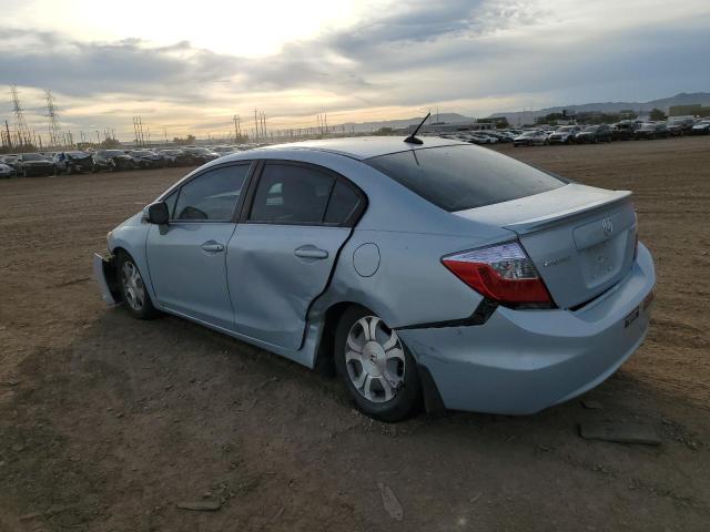 Image 2 of 2012 HONDA CIVIC HYBRID 2012 with VIN JHMFB4F27CS001058