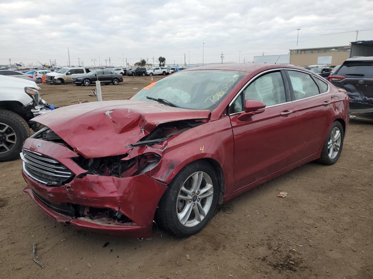 Изображение 1 2018 FORD FUSION SE 2018 с VIN 3FA6P0HDXJR229497