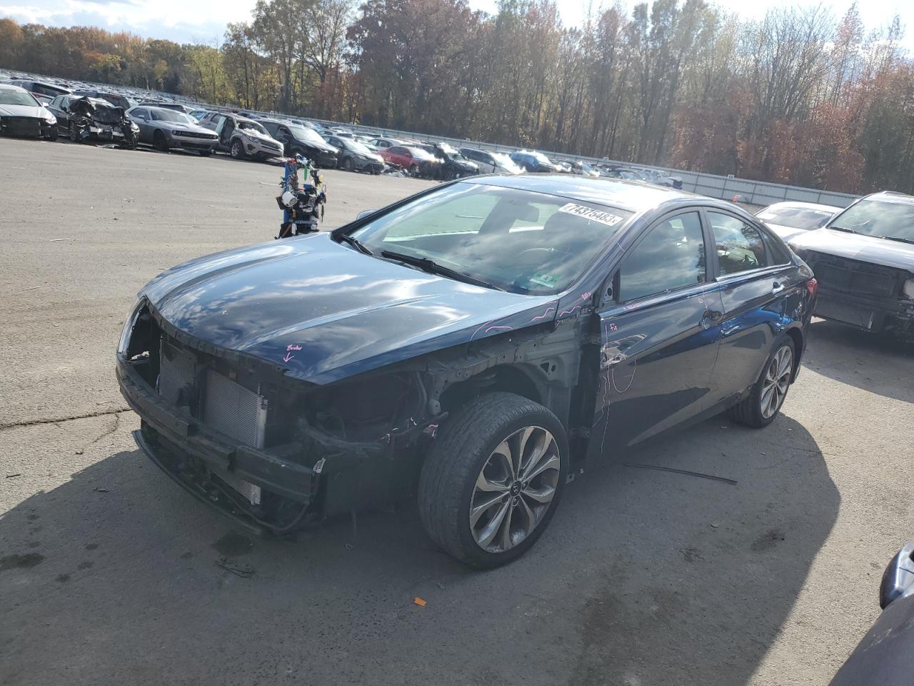Image 1 of 2014 HYUNDAI SONATA SE 2014 with VIN 5NPEC4AC5EH905597
