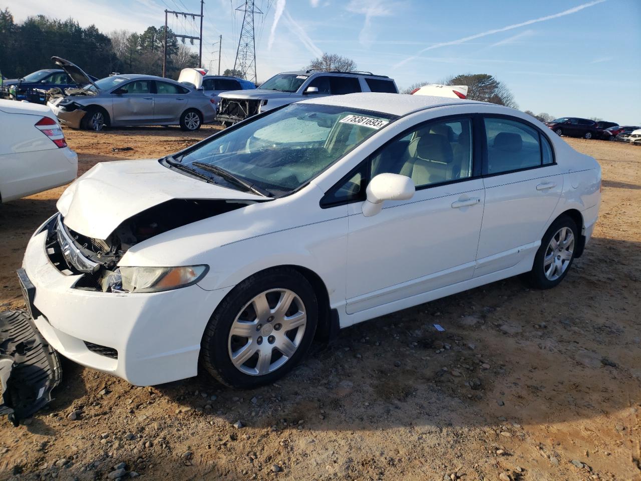Image 1 of 2010 HONDA CIVIC LX 2010 with VIN 2HGFA1F53AH550176