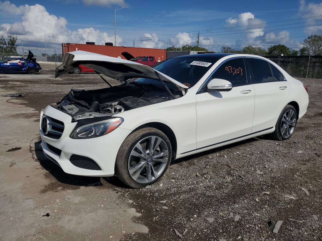 Image 1 of 2015 MERCEDES-BENZ C 300 4MATIC 2015 with VIN 55SWF4KB7FU001072
