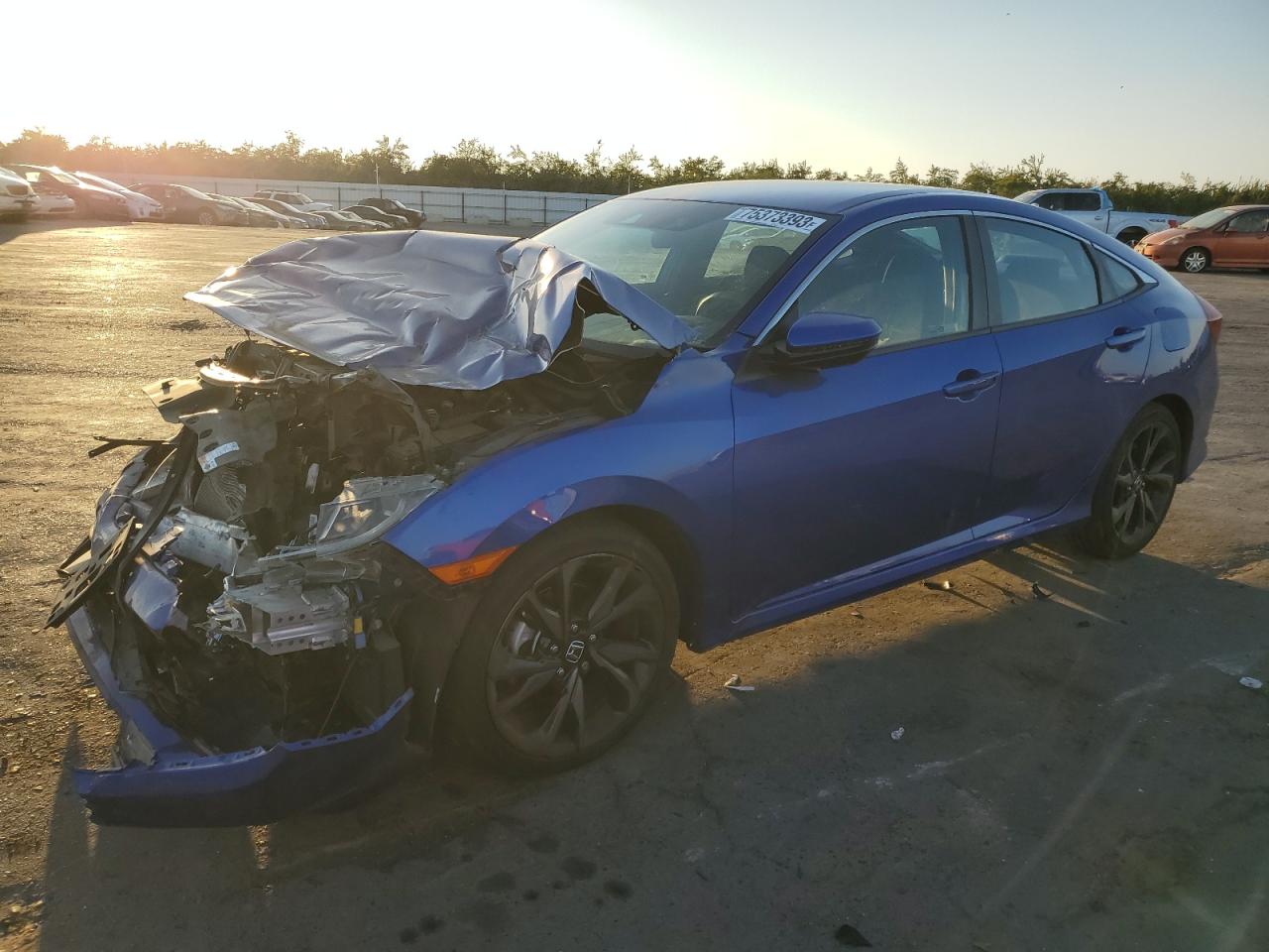 Image 1 of 2020 HONDA CIVIC SPORT 2020 with VIN 19XFC2F86LE202928