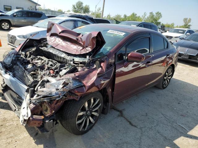 Image 1 of 2015 HONDA CIVIC EXL 2015 with VIN 2HGFB2F9XFH501442