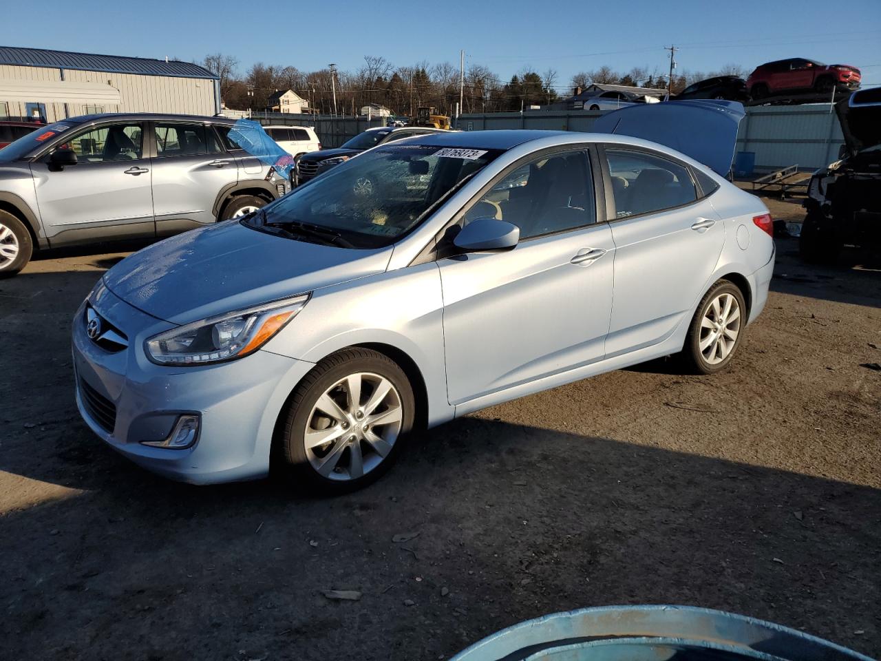 Image 1 of 2014 HYUNDAI ACCENT GLS 2014 with VIN KMHCU4AE8EU595601