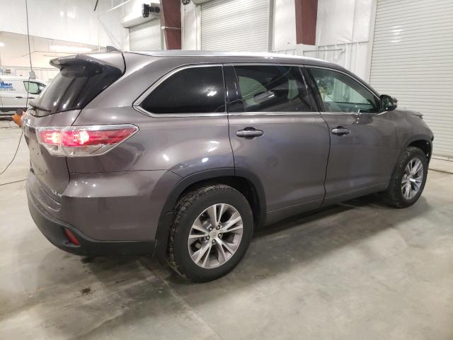 Image 3 of 2015 TOYOTA HIGHLANDER XLE 2015 with VIN 5TDJKRFH9FS117761