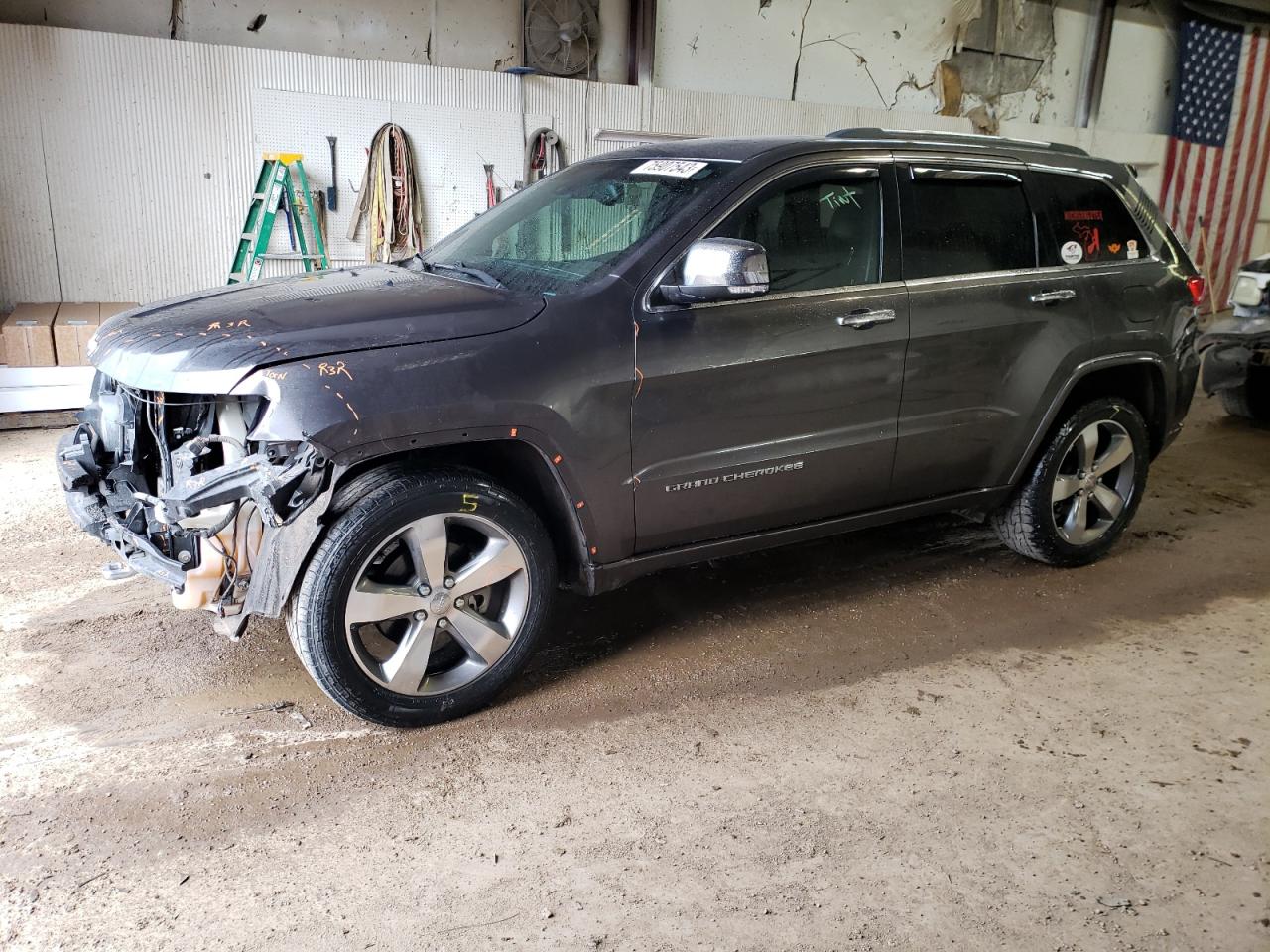 Image 1 of 2014 JEEP GRAND CHEROKEE OVERLAND 2014 with VIN 1C4RJECT7EC160275