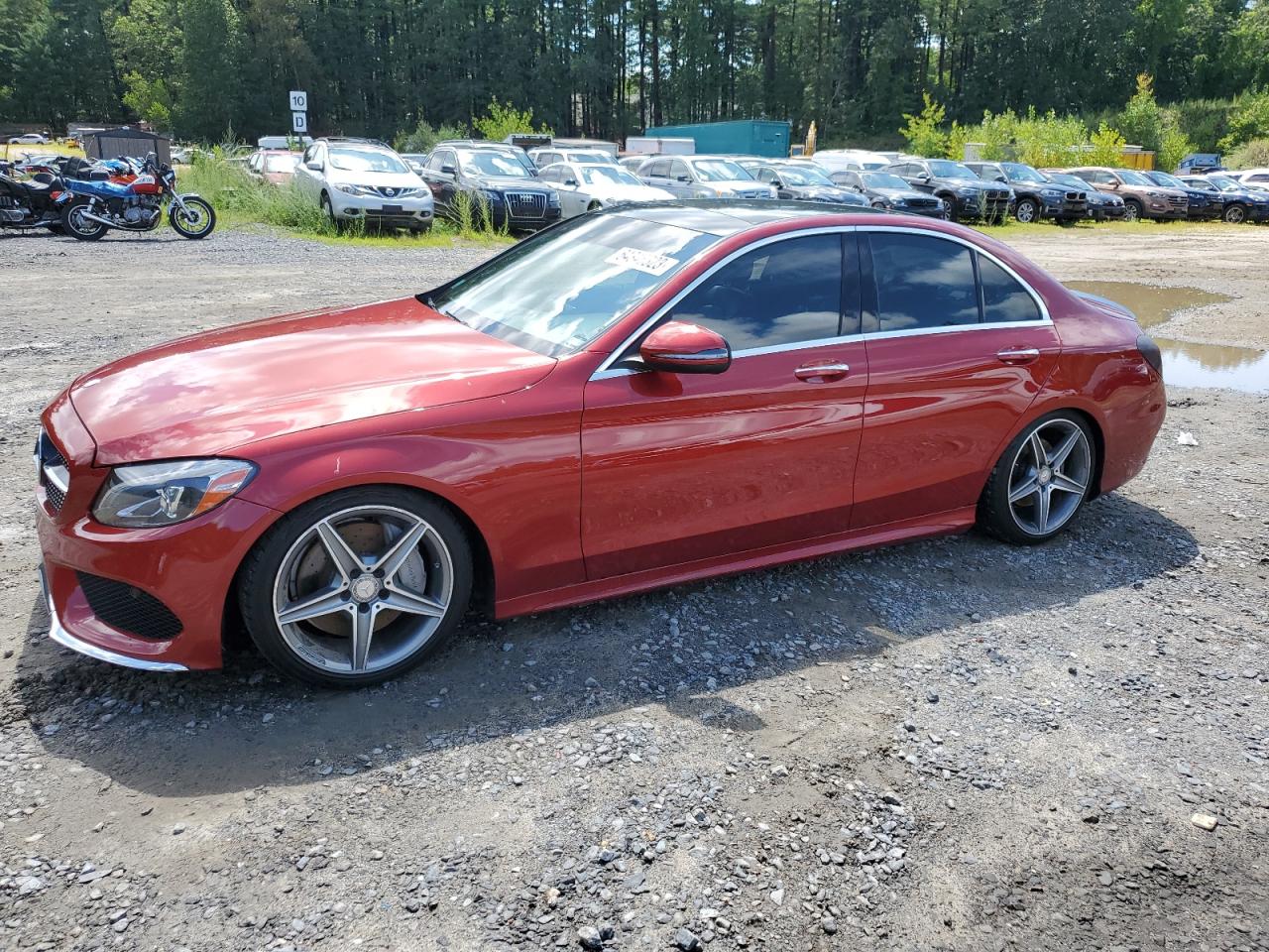 Image 1 of 2016 MERCEDES-BENZ C 300 4MATIC 2016 with VIN WDDWF4KB7GR160435