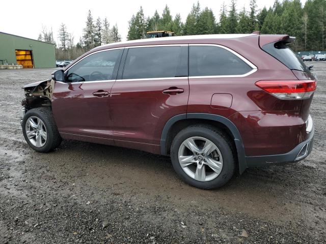 Image 2 of 2017 TOYOTA HIGHLANDER LIMITED 2017 with VIN 5TDDZRFH8HS421238