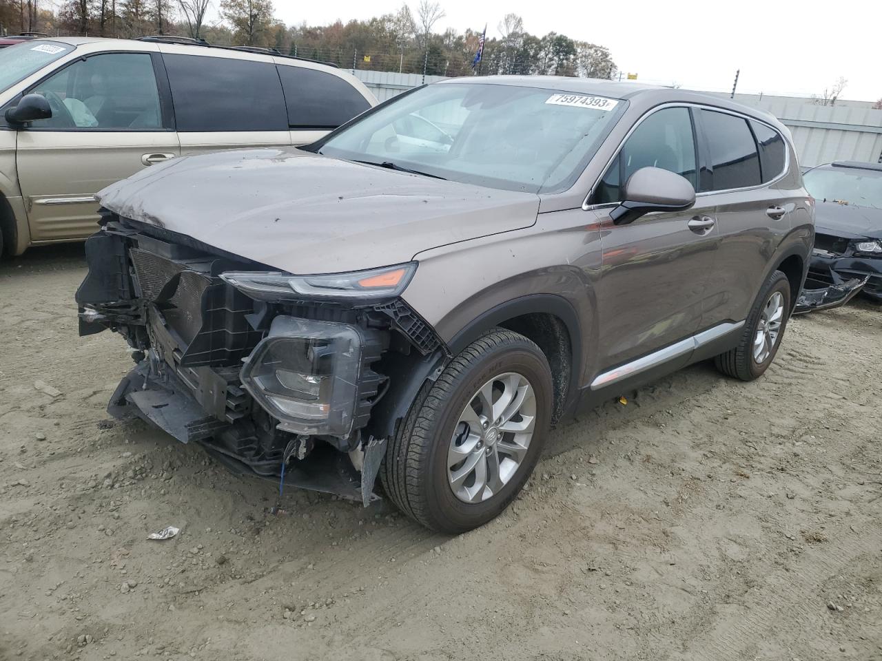 Image 1 of 2019 HYUNDAI SANTA FE SEL 2019 with VIN 5NMS33AD2KH035032