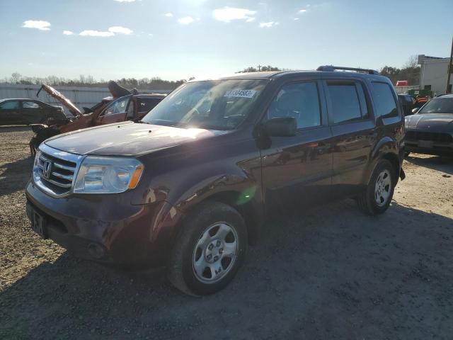 Image 1 of 2013 HONDA PILOT LX 2013 with VIN 5FNYF4H22DB005450