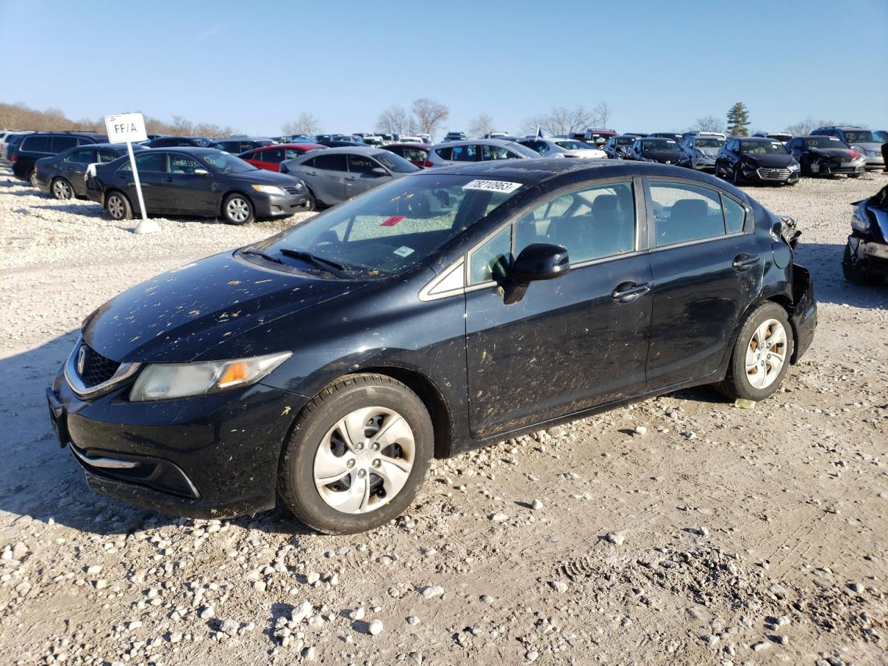 Image 1 of 2013 HONDA CIVIC LX 2013 with VIN 2HGFB2F56DH544363
