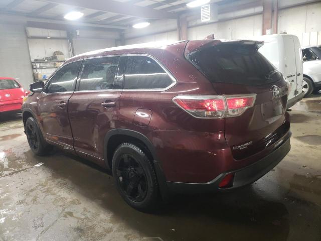 Image 2 of 2015 TOYOTA HIGHLANDER XLE 2015 with VIN 5TDJKRFH8FS221237