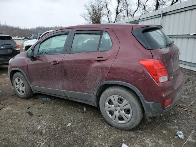 Image 2 of 2017 CHEVROLET TRAX LS 2017 with VIN 3GNCJKSBXHL272680