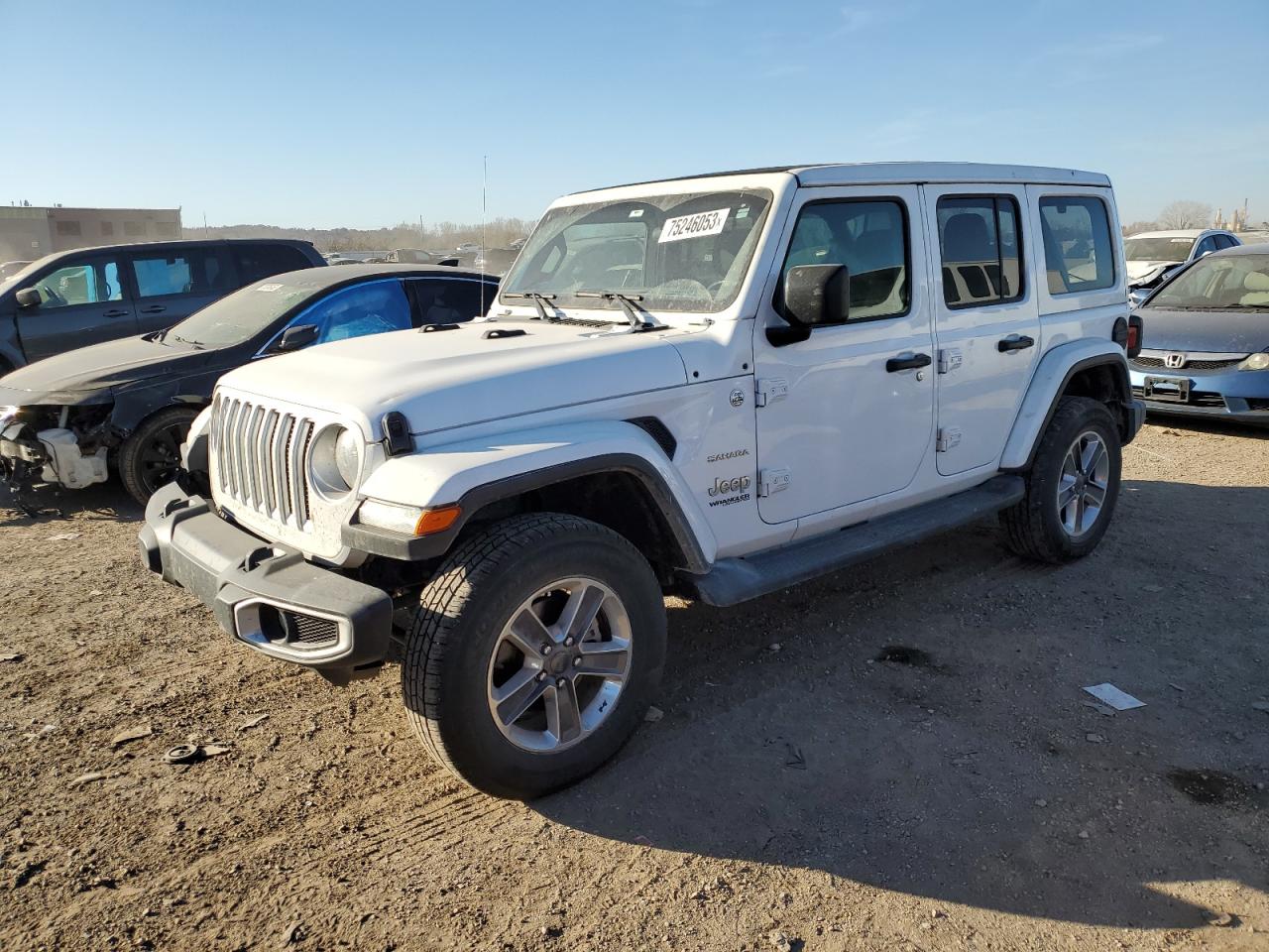 Image 1 of 2020 JEEP WRANGLER UNLIMITED SAHARA 2020 with VIN 1C4HJXEN5LW101873