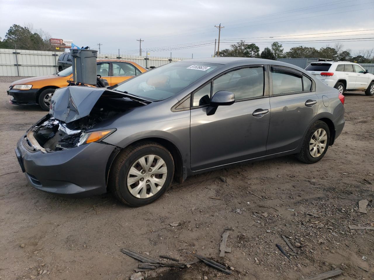 Image 1 of 2012 HONDA CIVIC LX 2012 with VIN 19XFB2F53CE026753