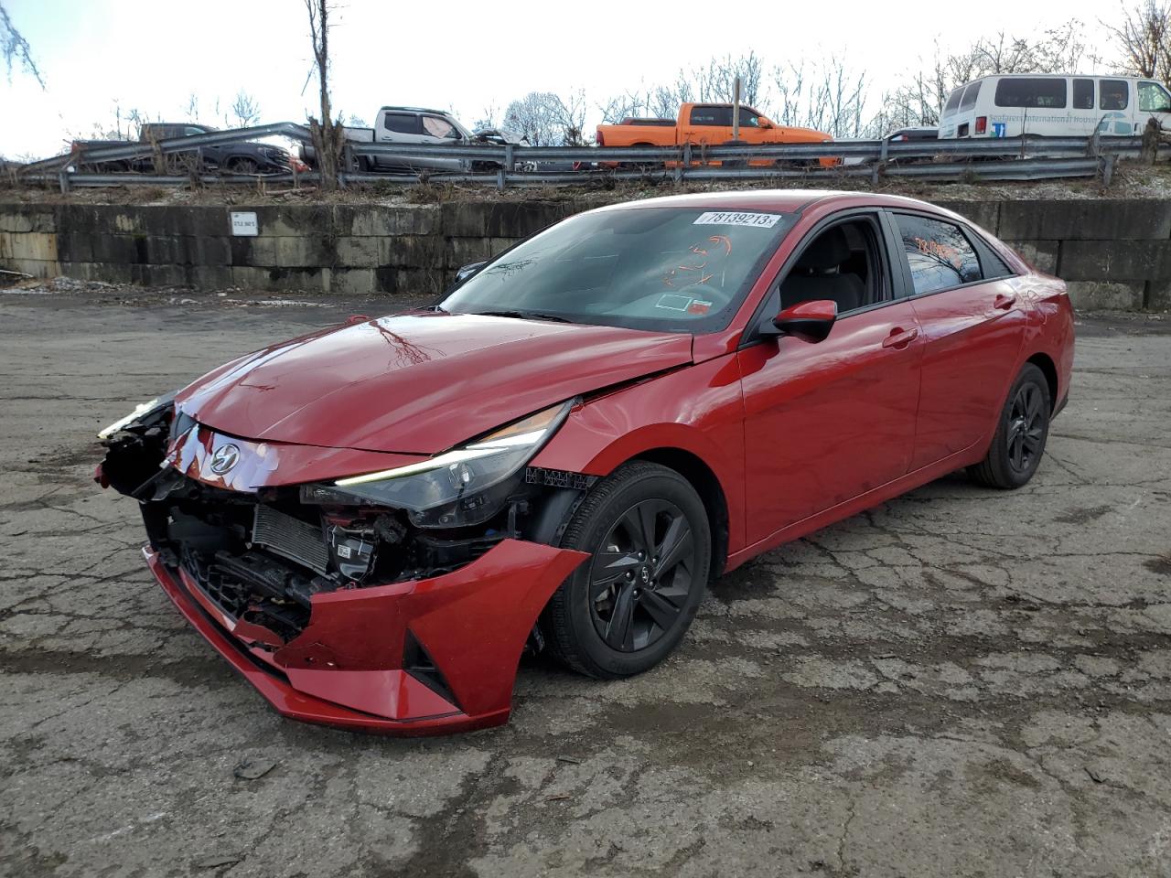 Image 1 of 2021 HYUNDAI ELANTRA SEL 2021 with VIN KMHLM4AG8MU069792