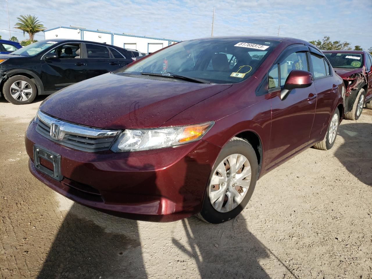 Image 1 of 2012 HONDA CIVIC LX 2012 with VIN 2HGFB2F59CH550818
