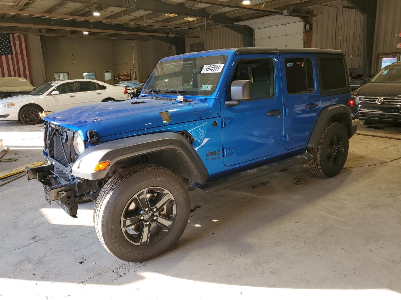 Image 1 of 2021 JEEP WRANGLER UNLIMITED SPORT 2021 with VIN 1C4HJXDN7MW723023
