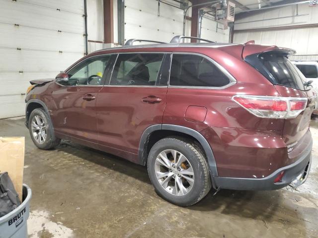 Image 2 of 2015 TOYOTA HIGHLANDER XLE 2015 with VIN 5TDJKRFH8FS077026