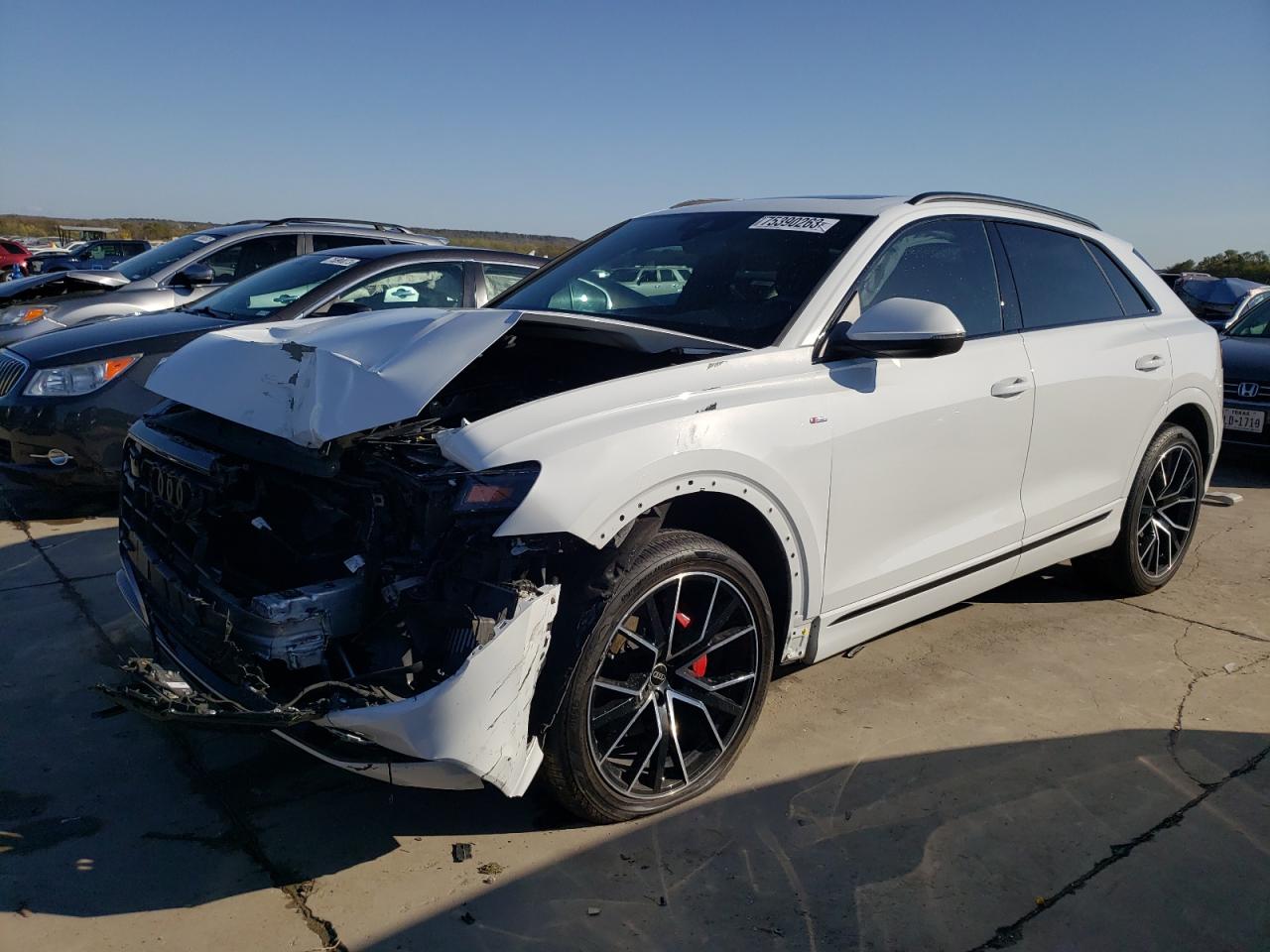 Image 1 of 2021 AUDI Q8 PREMIUM PLUS S-LINE 2021 with VIN WA1EVAF19MD014887