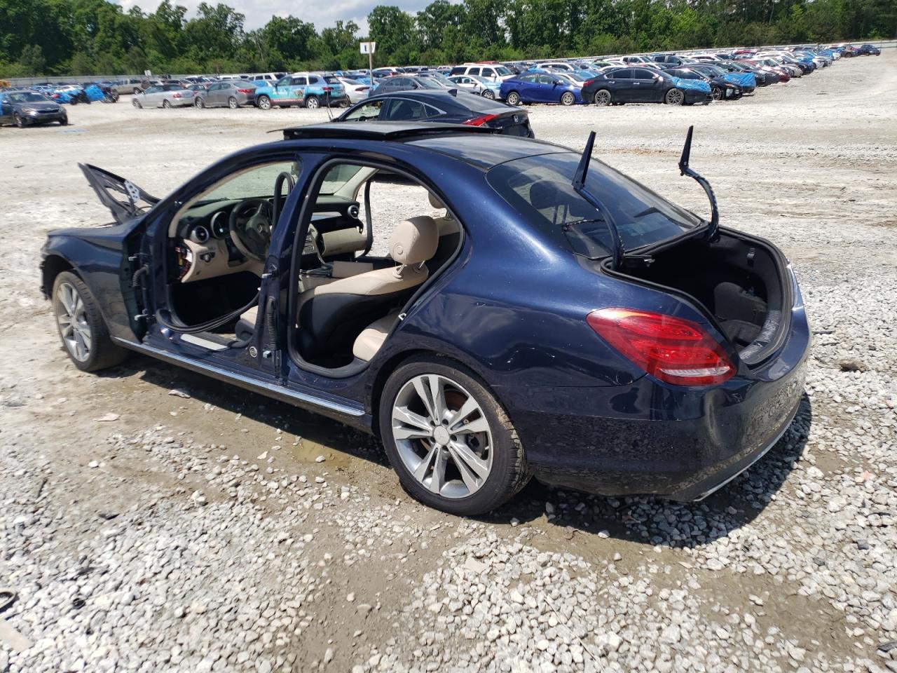 Image 2 of 2015 MERCEDES-BENZ C 300 4MATIC 2015 with VIN 55SWF4KB6FU001399