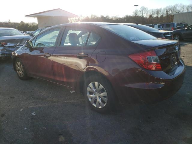 Image 3 of 2012 HONDA CIVIC LX 2012 with VIN 2HGFB2F52CH580016