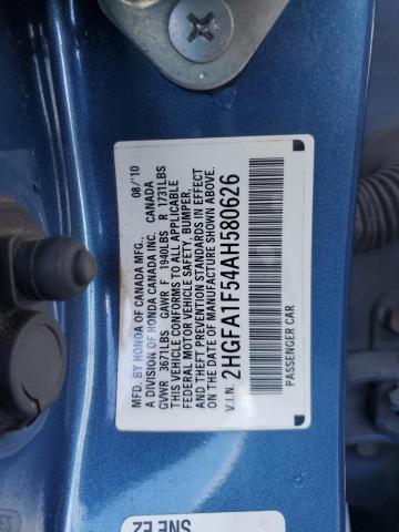 Изображение 3 2010 HONDA CIVIC LX 2010 с VIN 2HGFA1F54AH580626