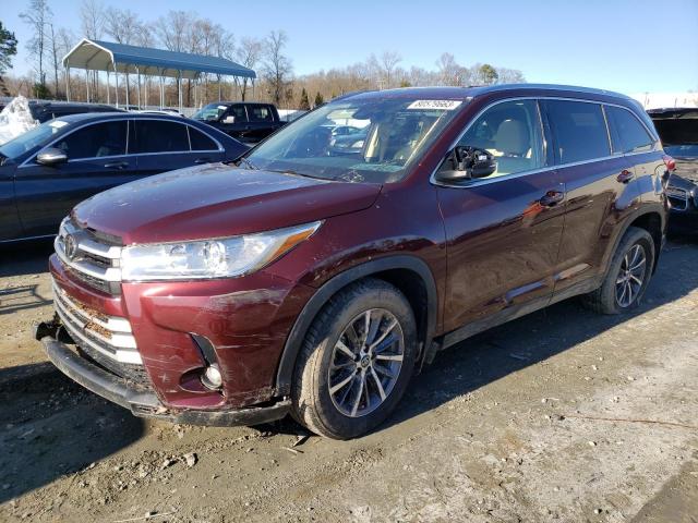 Image 1 of 2019 TOYOTA HIGHLANDER SE 2019 with VIN 5TDJZRFH3KS702230