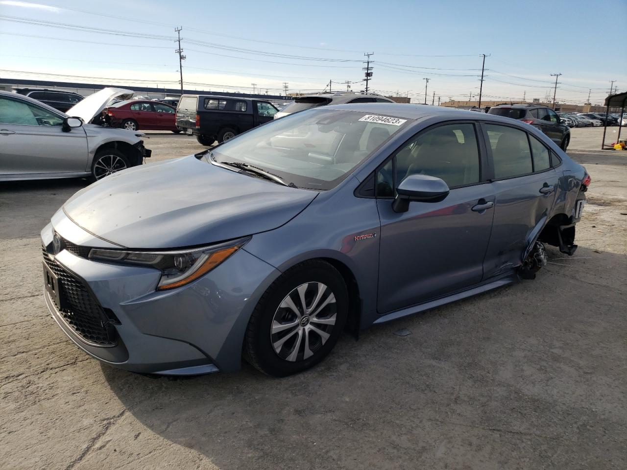 Image 1 of 2021 TOYOTA COROLLA LE 2021 with VIN JTDEAMDE3MJ029797