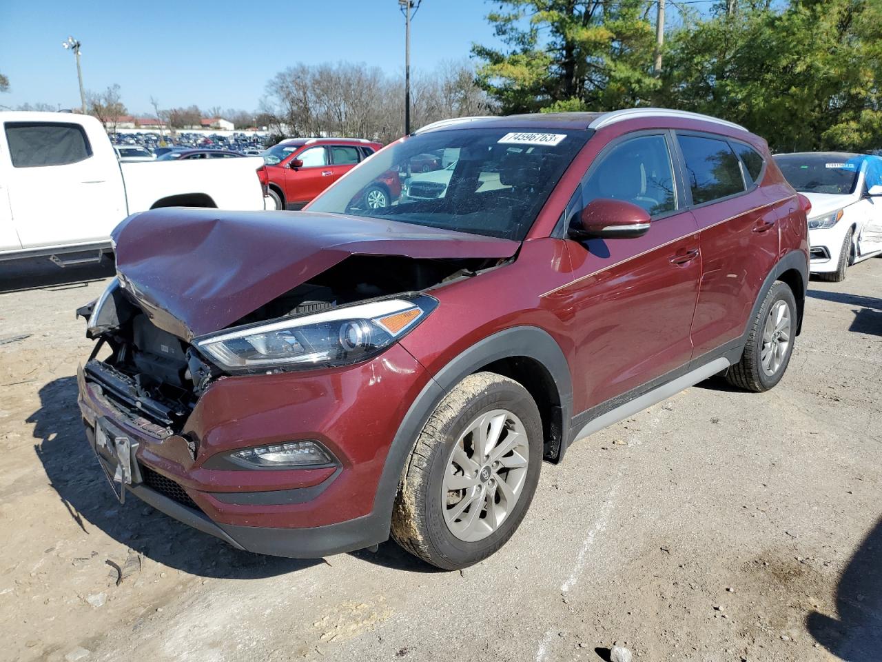 Image 1 of 2017 HYUNDAI TUCSON LIMITED 2017 with VIN KM8J3CA44HU440737