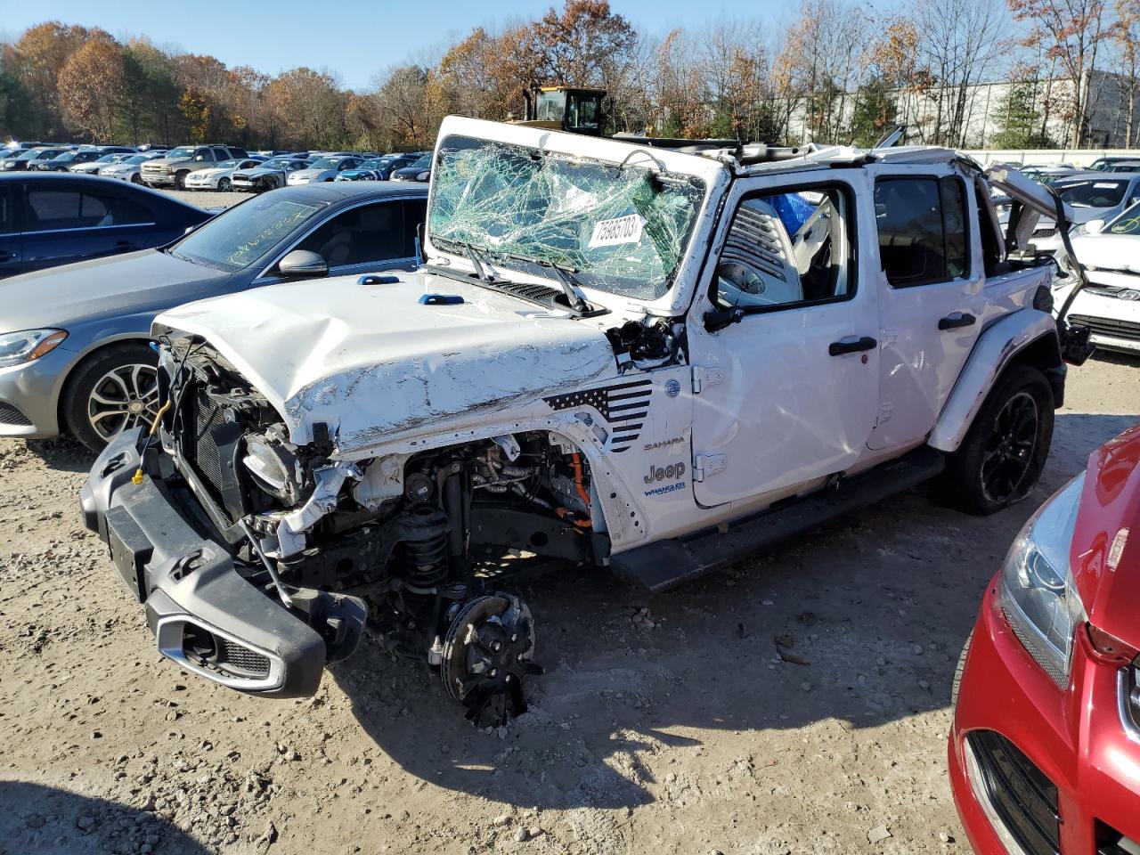 Image 1 of 2021 JEEP WRANGLER UNLIMITED SAHARA 4XE 2021 with VIN 1C4JJXP67MW748848