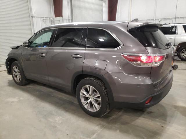 Image 2 of 2015 TOYOTA HIGHLANDER XLE 2015 with VIN 5TDJKRFH9FS117761