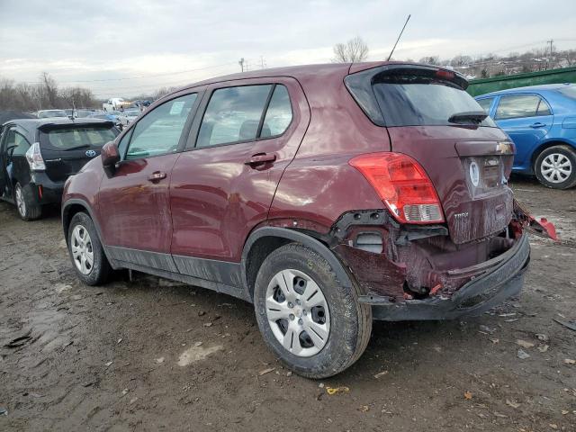 Image 2 of 2017 CHEVROLET TRAX LS 2017 with VIN 3GNCJKSB0HL273207
