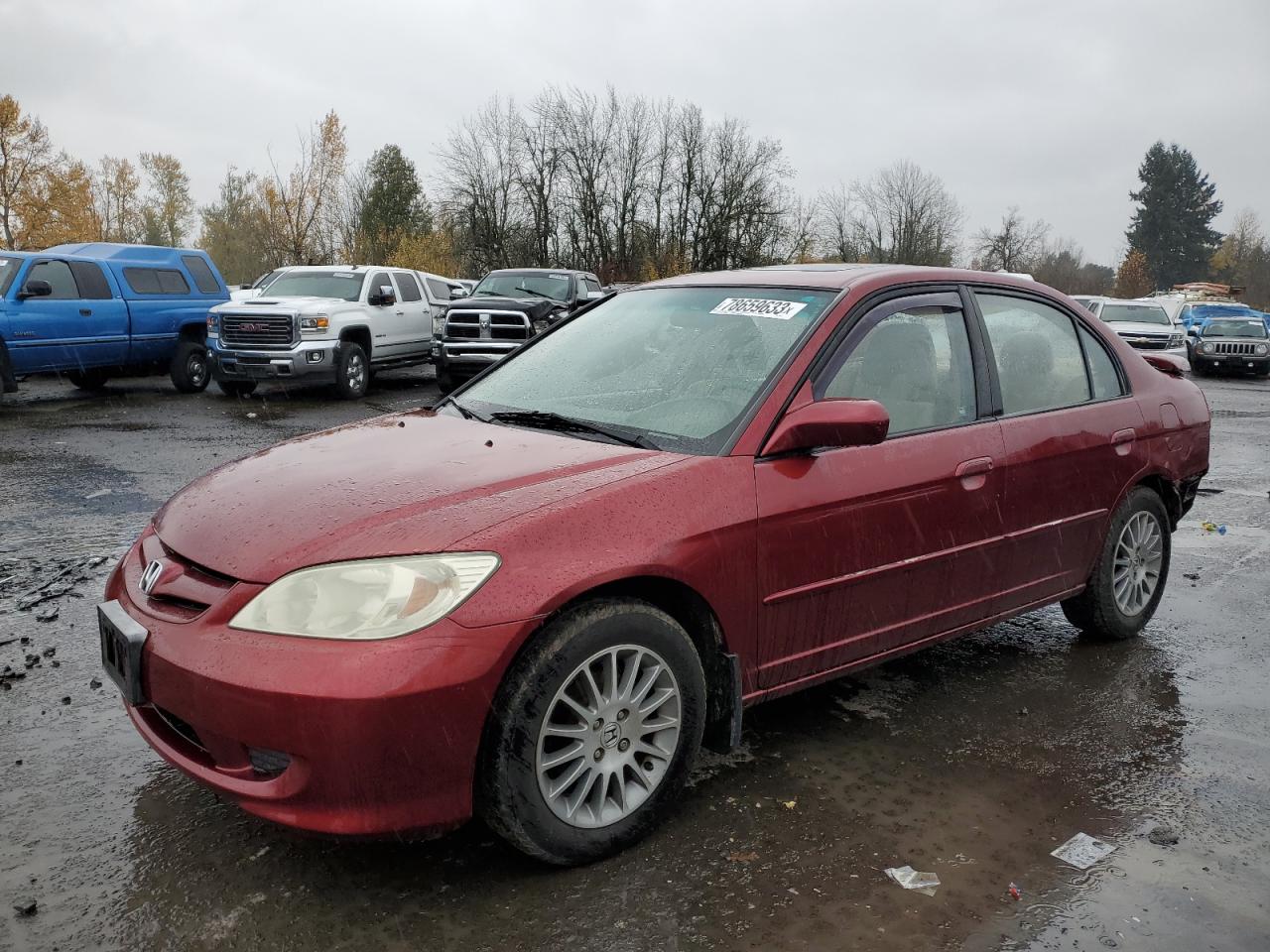 Image 1 of 2005 HONDA CIVIC EX 2005 with VIN 2HGES26715H570254