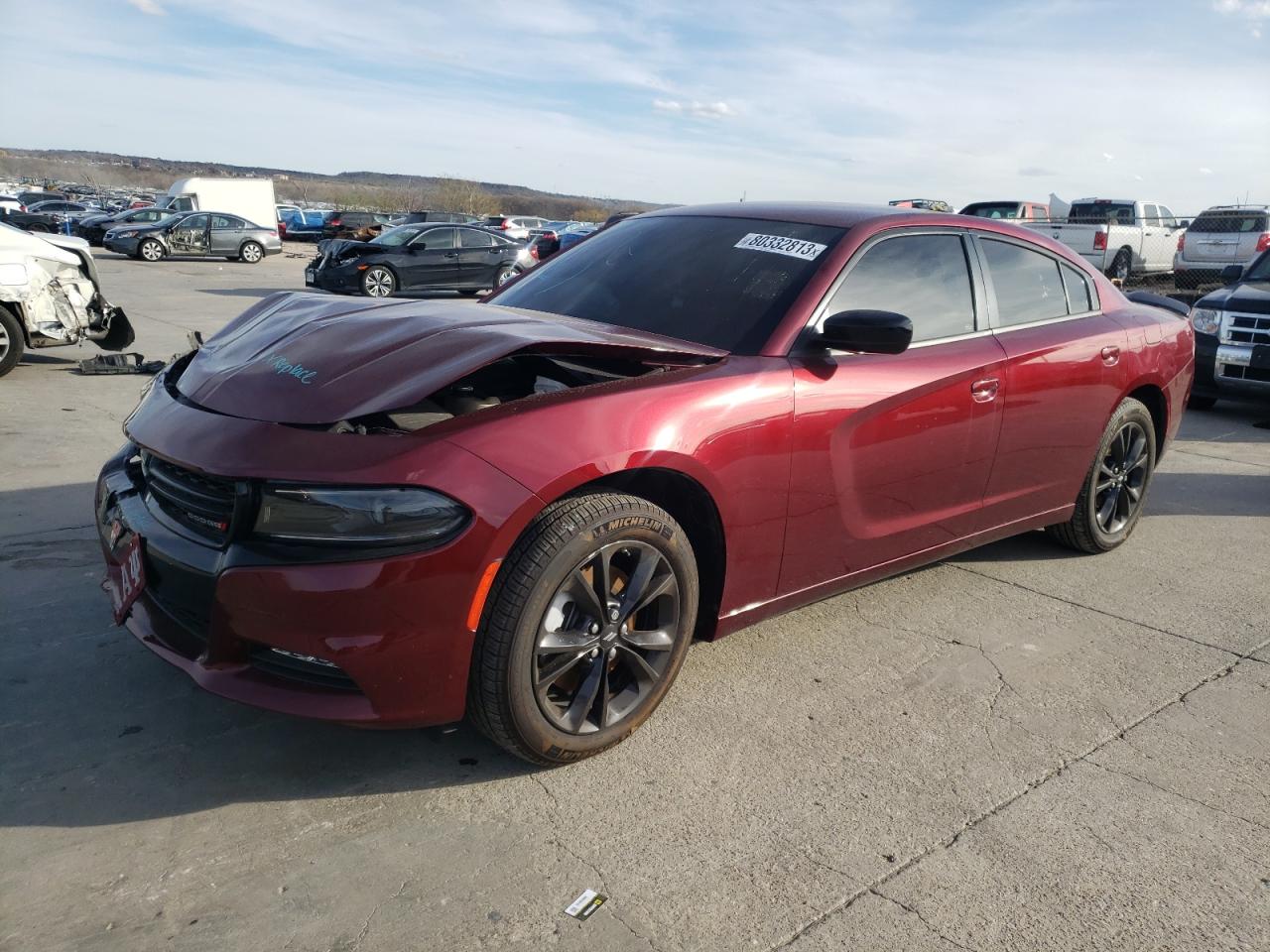 Image 1 of 2022 DODGE CHARGER SXT 2022 with VIN 2C3CDXJG1NH142323