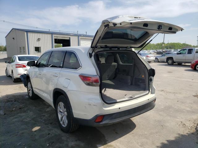 Изображение 3 2015 TOYOTA HIGHLANDER LE 2015 с VIN 5TDZKRFH9FS047620