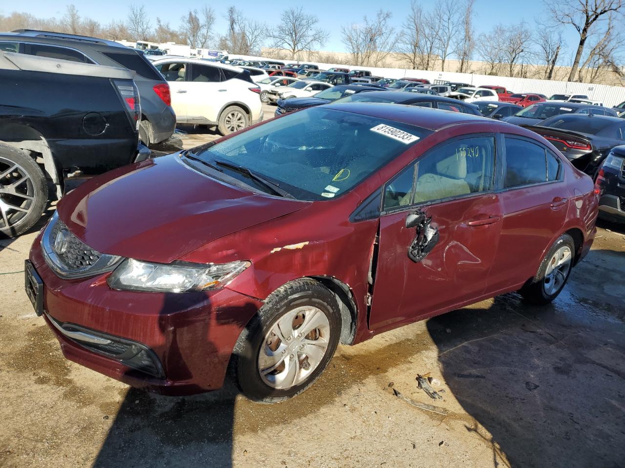 Obraz 1 z 2013 HONDA CIVIC LX 2013 z VIN 2HGFB2F51DH588352