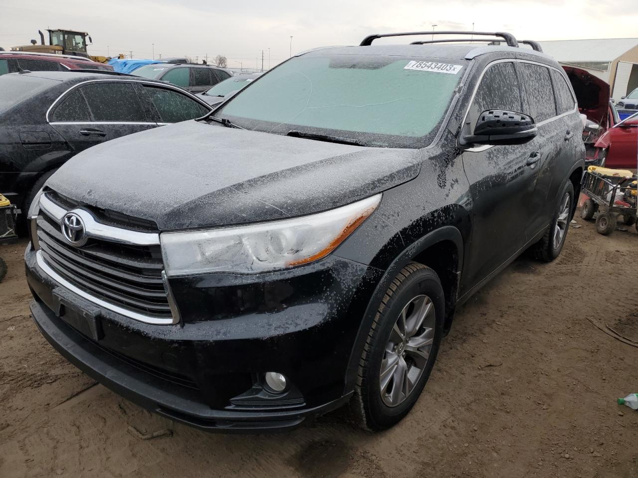 Изображение 1 2015 TOYOTA HIGHLANDER XLE 2015 с VIN 5TDJKRFH5FS145170