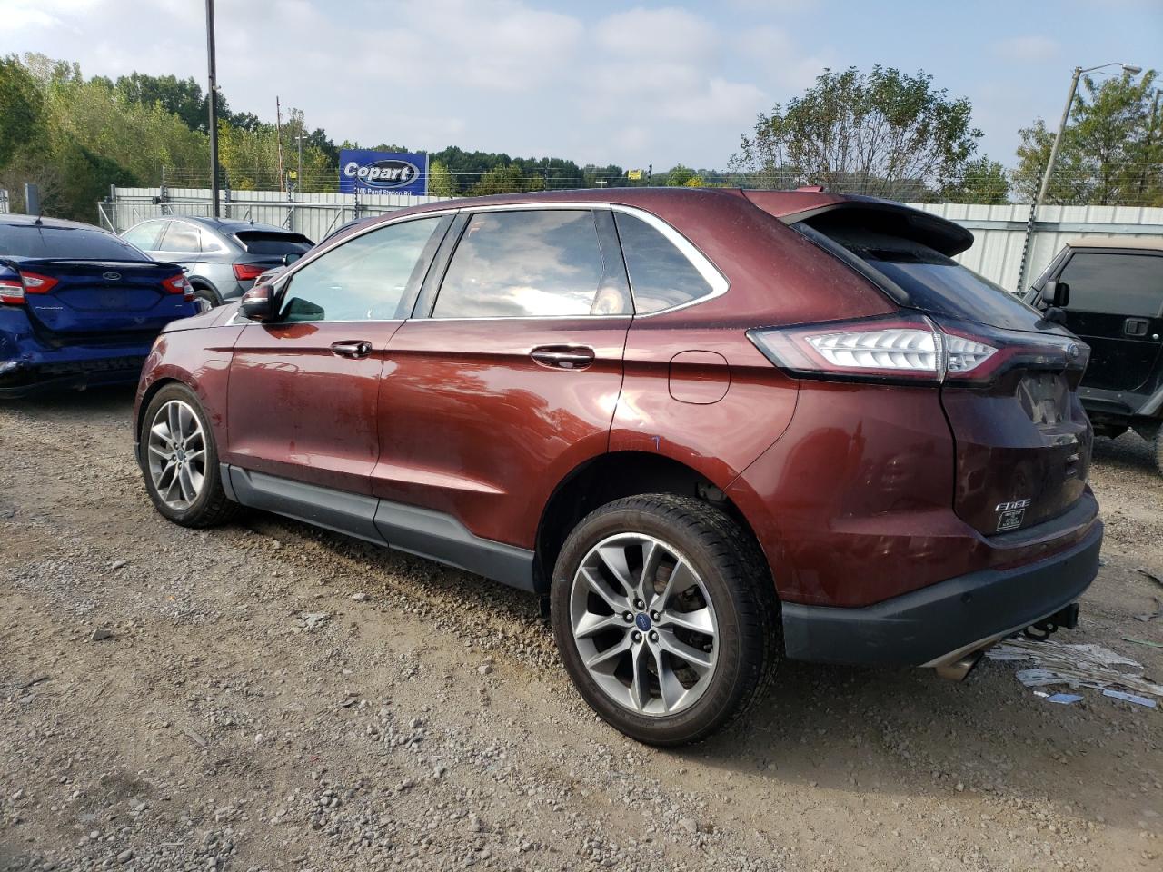 Image 2 of 2016 FORD EDGE TITANIUM 2016 with VIN 2FMPK4K98GBC50876