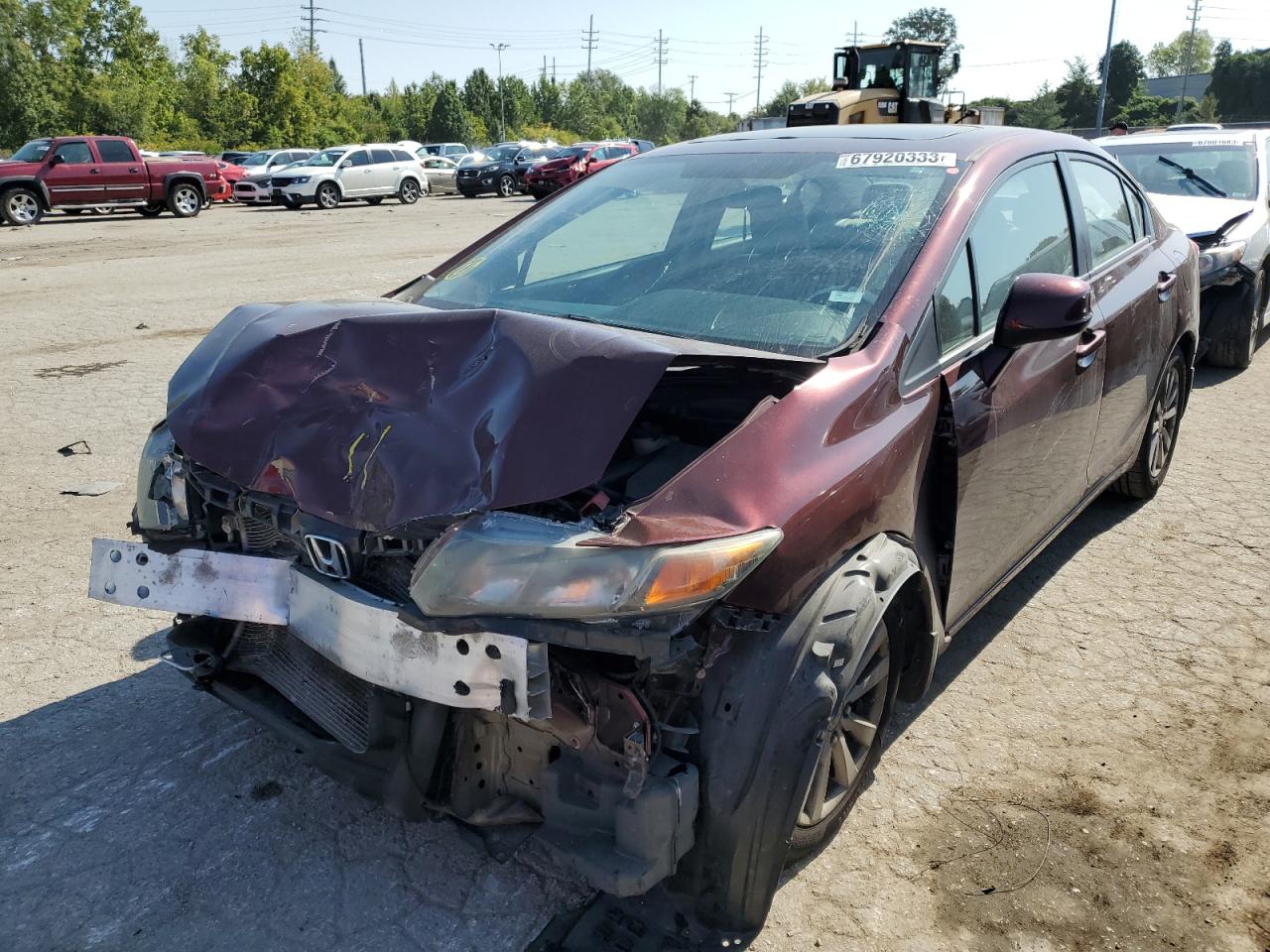 Image 1 of 2012 HONDA CIVIC EX 2012 with VIN 19XFB2F81CE042489