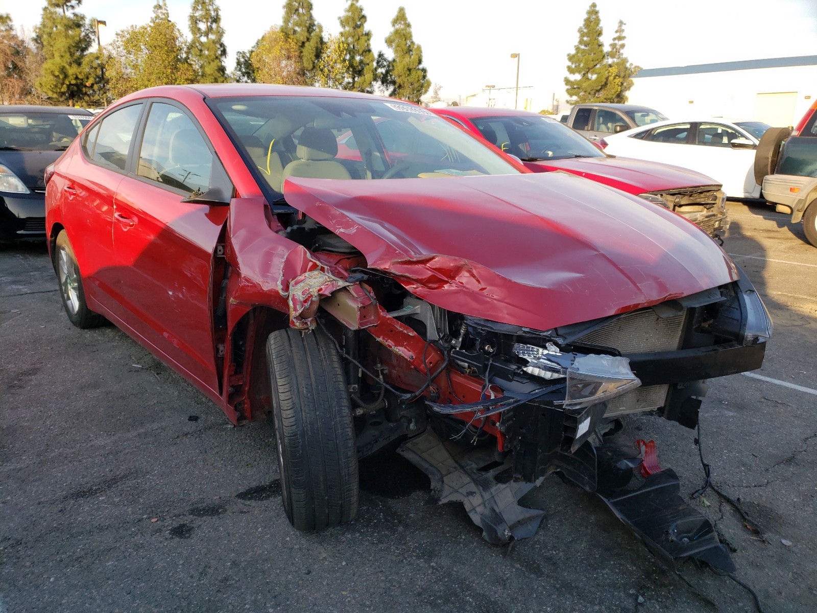 Image 1 of 2019 HYUNDAI ELANTRA SEL 2019 with VIN 5NPD84LF8KH480019