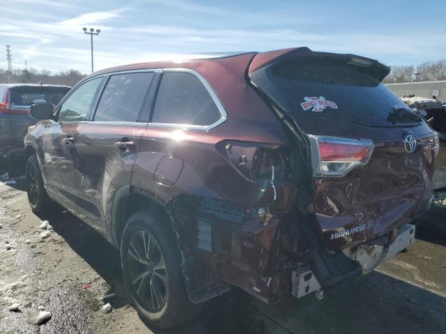 Image 2 of 2016 TOYOTA HIGHLANDER XLE 2016 with VIN 5TDJKRFH6GS352300