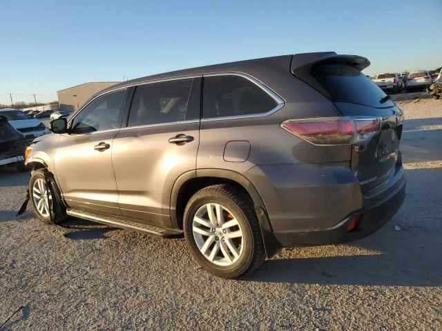 Image 2 of 2015 TOYOTA HIGHLANDER LE 2015 with VIN 5TDZARFH9FS011509