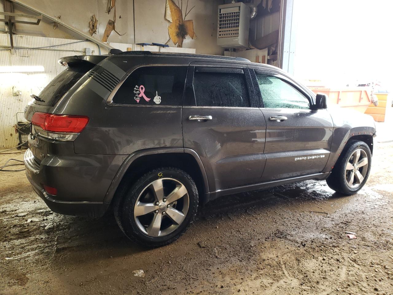 Image 3 of 2014 JEEP GRAND CHEROKEE OVERLAND 2014 with VIN 1C4RJECT7EC160275